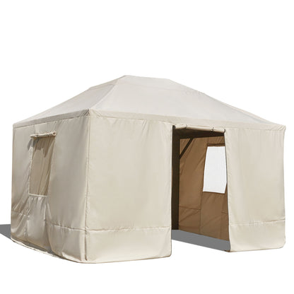 EROMMY Gazebo Cover for 10'x13' Gazebos, Beige(Gazebo not Included)
