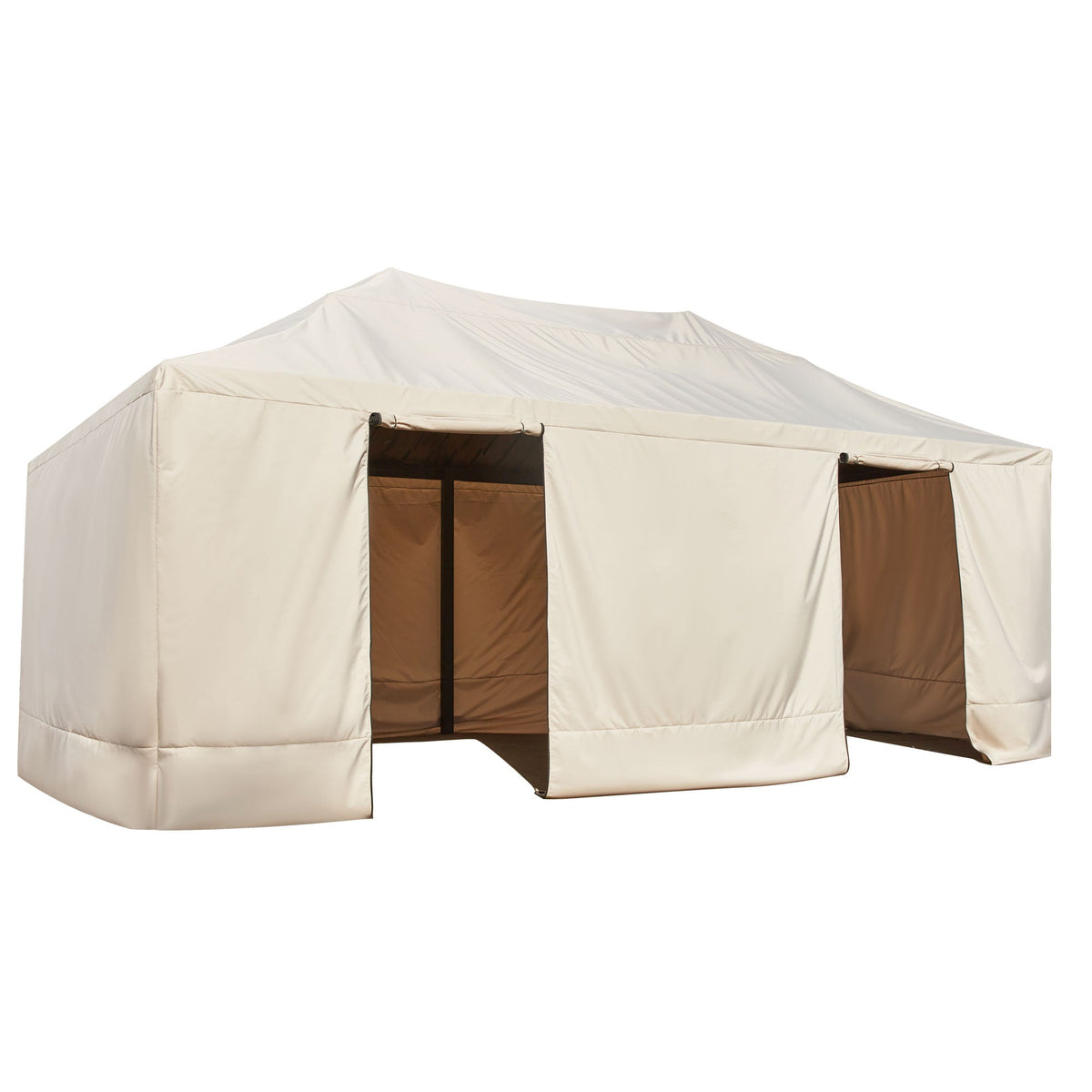 EROMMY Gazebo Cover for 12'x20' Gazebos, Beige(Gazebo not Included)