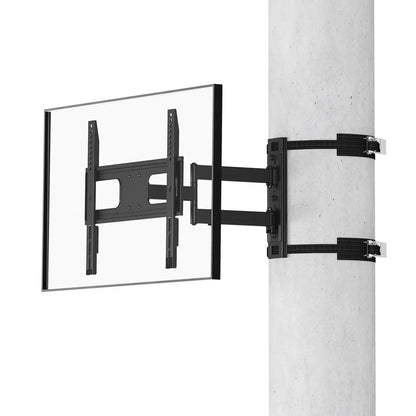 EROMMY Outdoor Gazebo TV Mount No Drill for Post, Full Motion Pergola TV Mount, Adjustable Weatherproof TV Bracket, Fits 27-65 Inch TVs, Holds 77 lbs