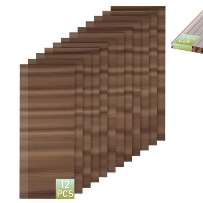 EROMMY 12 Pack 5'x2' Polycarbonate Greenhouse Panels, 0.24" Twin-Wall Sheets, UV Resistant & Weatherproof Clear Roofing for Greenhouse,Gazebo Roofing and Outdoor Projects