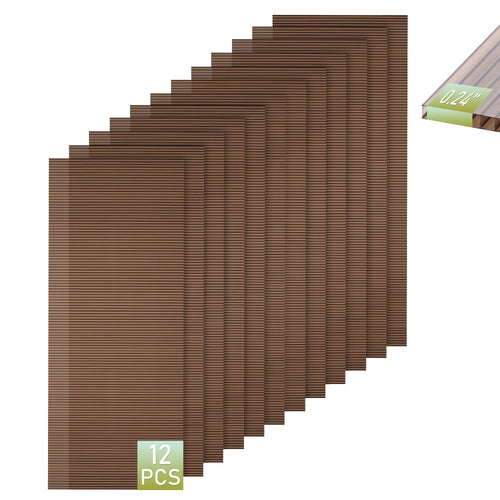 EROMMY 6 Pack 5'x2' Polycarbonate Greenhouse Panels, 0.32" Twin-Wall Sheets, UV Resistant & Weatherproof Clear Roofing for Greenhouse,Gazebo Roofing and Outdoor Projects
