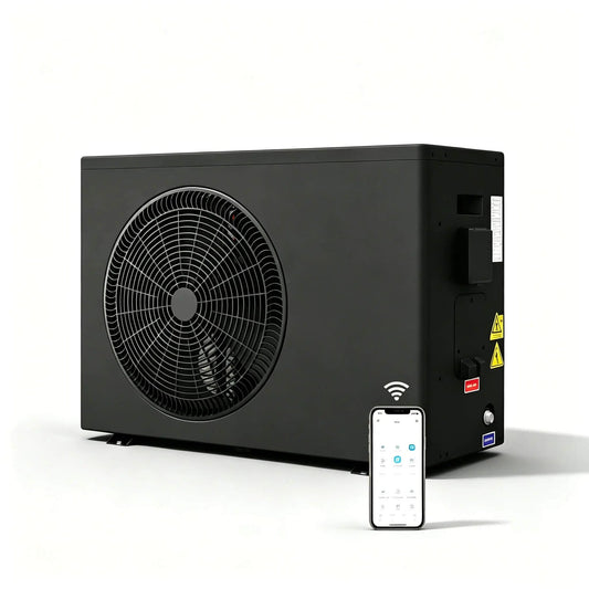 EROMMY 58000BTU DC Inverter Pool Heat Pump, Smart WiFi, Heating & Cooling, for Pools up to 18,000 Gallons, Up to 11.08 COP, 220V