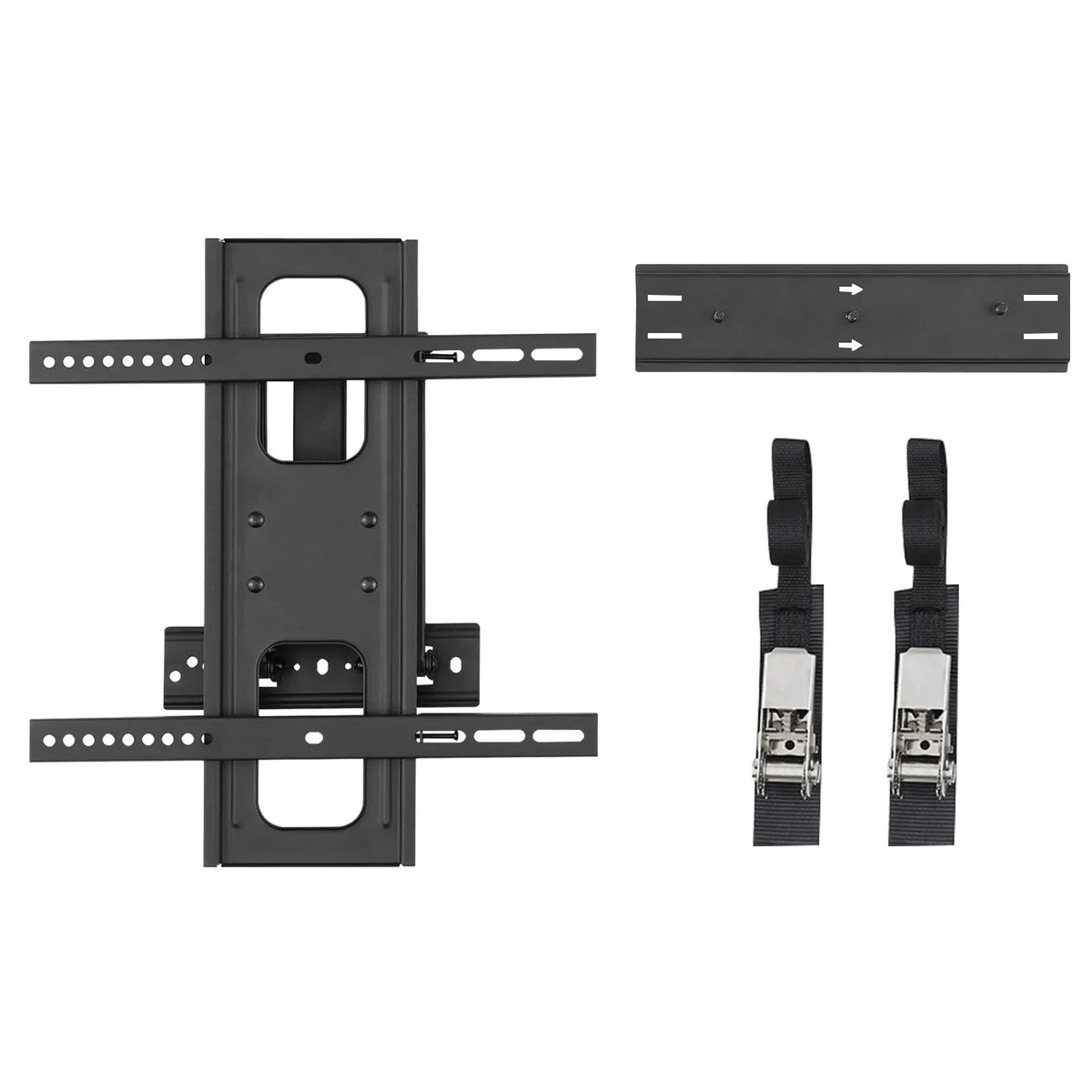EROMMY Outdoor Gazebo TV Mount No Drill for Post, Full Motion Pergola TV Mount, Adjustable Weatherproof TV Bracket, Fits 27-65 Inch TVs, Holds 77 lbs