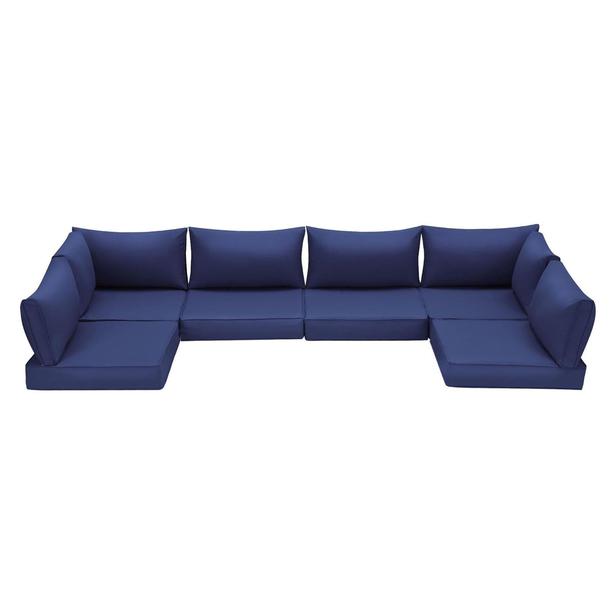 EROMMY Outdoor Replacement Cushions for  6-Seat Patio Conversation Sets, Dark Blue